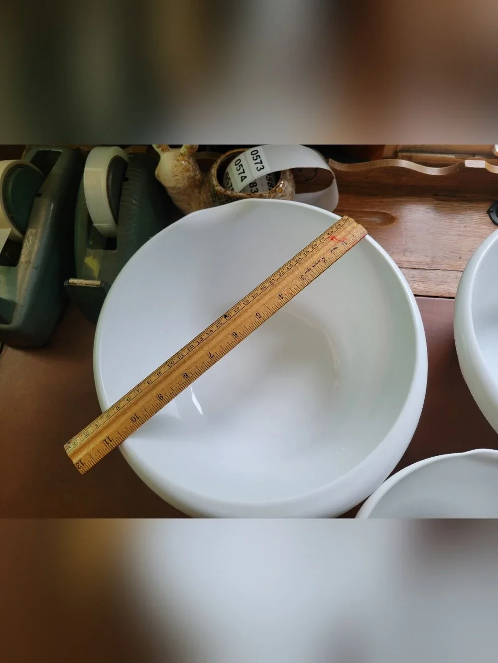 3 White Nesting Mixing Bowls Made In USA